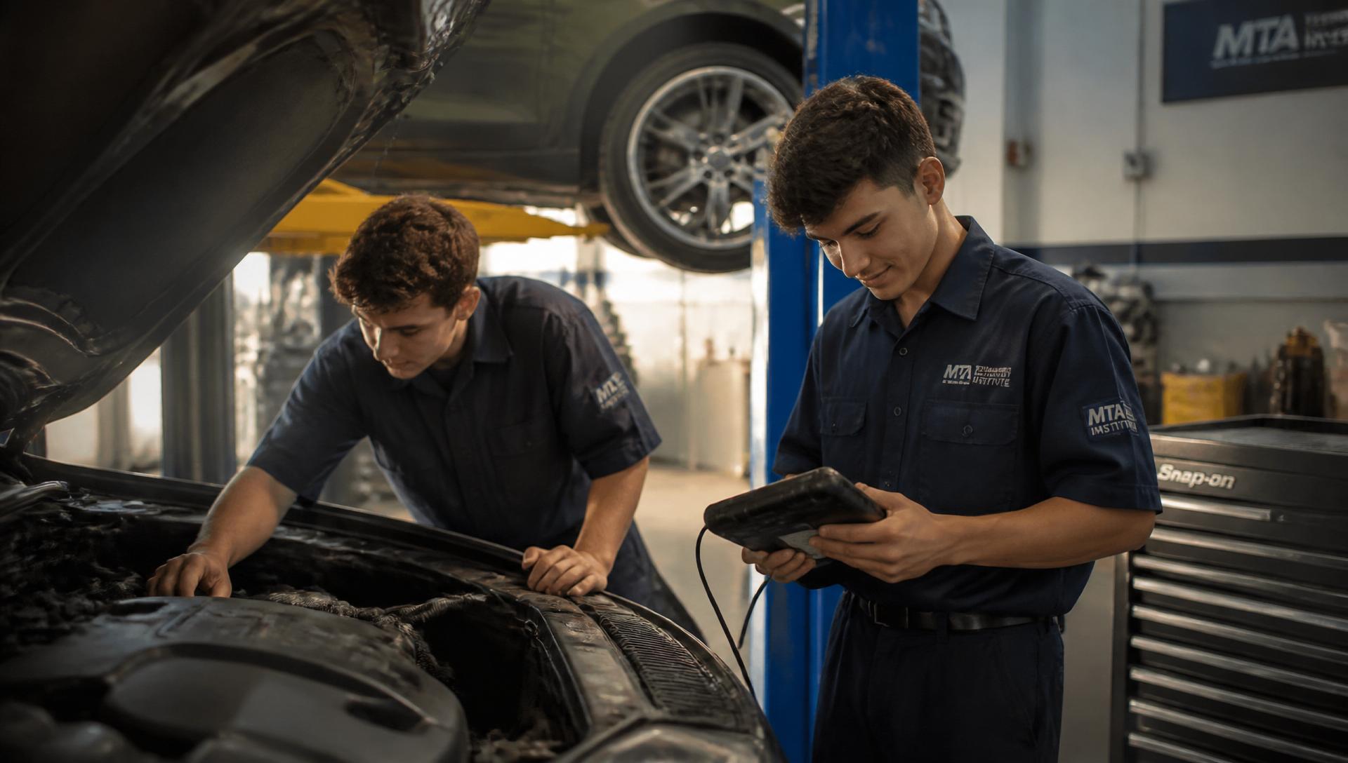 Automotive training on a light vehicle